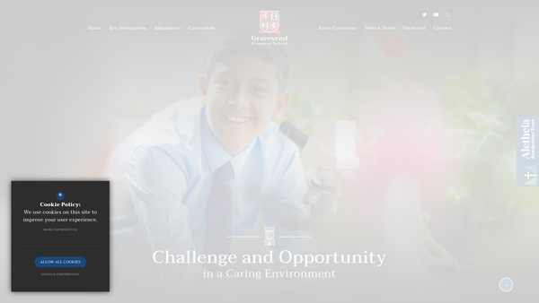 Screenshot of the Ggs School Fund website