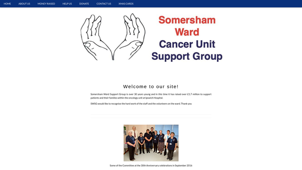Screenshot of the Somersham Support Group website