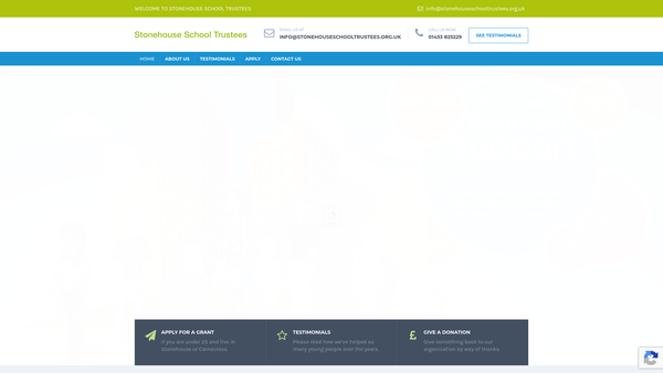 Screenshot of the The Endowed Schools, Stonehouse website