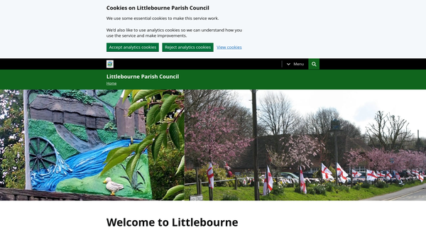Screenshot of the Littlebourne Recreation Ground website