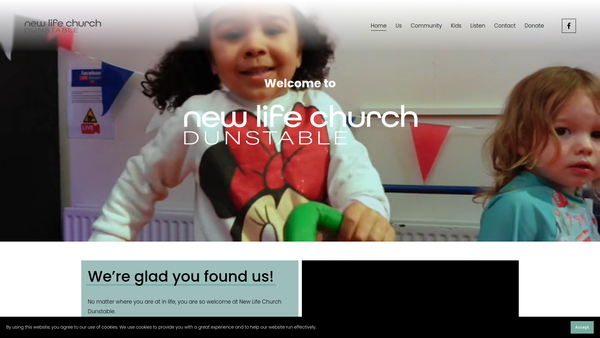 Screenshot of the New Life Church Bedfordshire Trust website