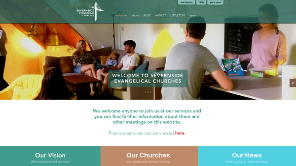 Screenshot of the Severnside Evangelical Churches Trust website