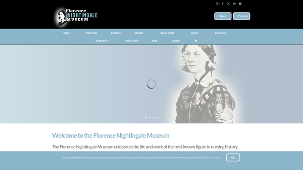 Screenshot of the The Florence Nightingale Museum Trust website