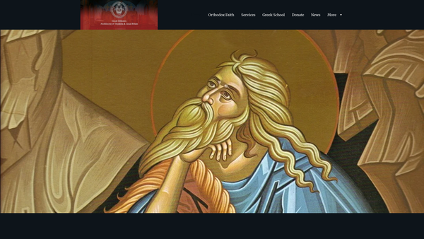 Screenshot of the Greek Orthodox Community Of Reading website
