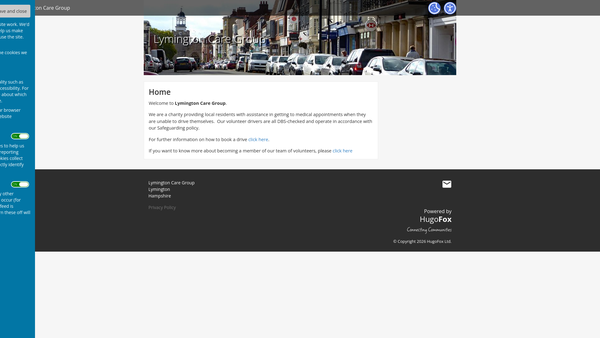 Screenshot of the Lymington Care Group website