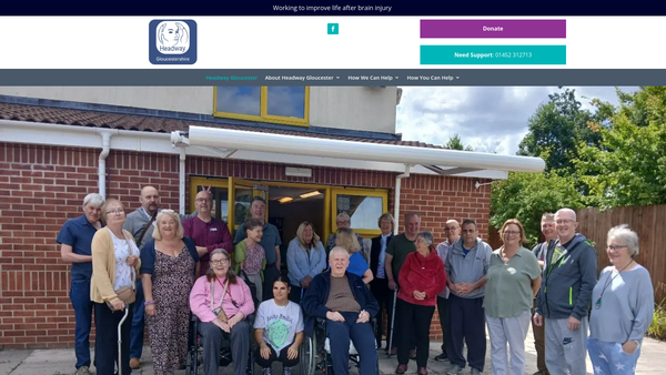 Screenshot of the Headway Cotswold Trust Limited website