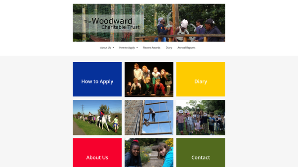 Screenshot of the The Woodward Charitable Trust website