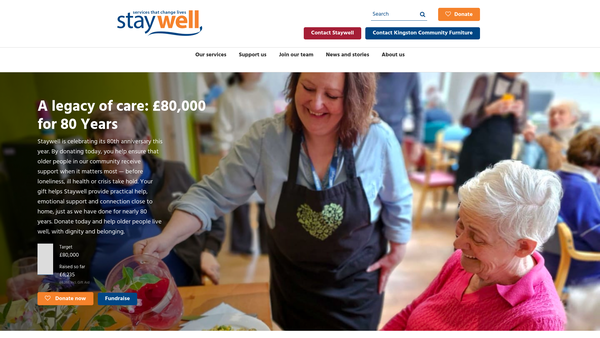 Screenshot of the Age Concern Kingston Upon Thames website