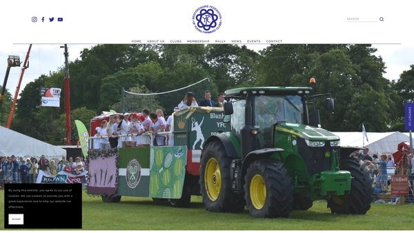Screenshot of the The Bedfordshire County Federation Of Young Farmers' Clubs website
