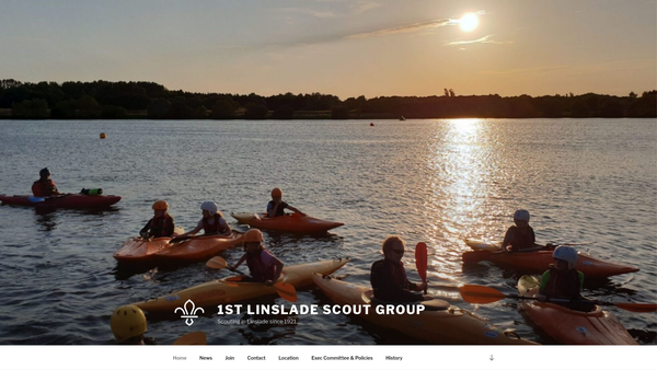 Screenshot of the 1st Linslade Scout Group website