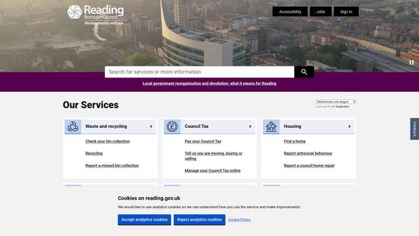 Screenshot of the L G Sutton Recreation And Pleasure Ground website