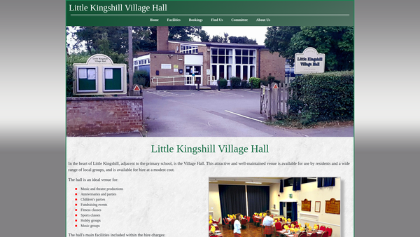 Screenshot of the Memorial Community Centre website