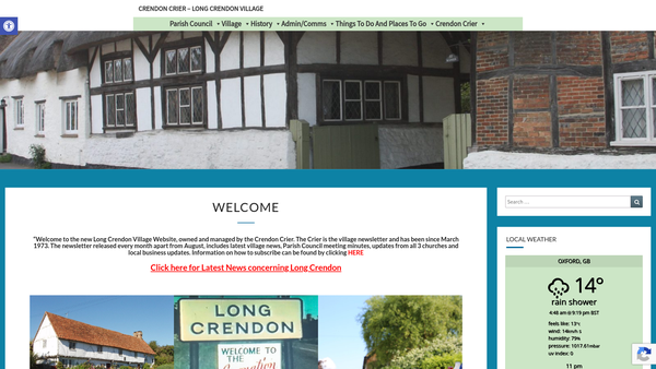 Screenshot of the Recreation Ground website