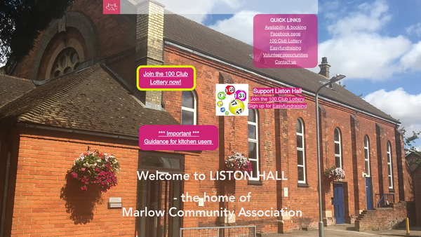 Screenshot of the Marlow Community Association website