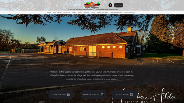 Screenshot of the Naphill Village Hall And Playing Fields website