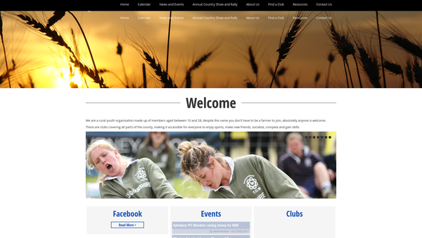 Screenshot of the The Buckinghamshire Federation Of Young Farmers' Clubs website