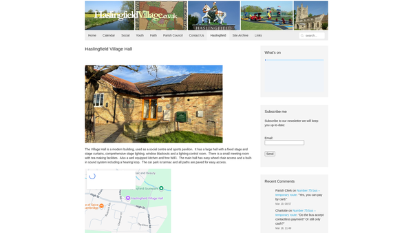 Screenshot of the Badcock Recreation Ground website