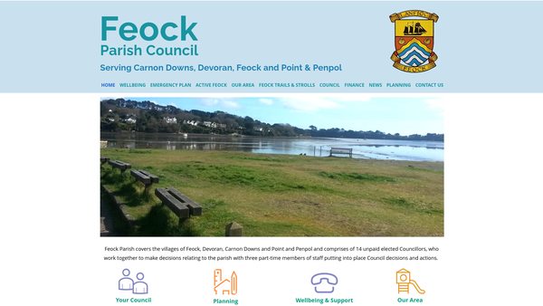 Screenshot of the Devoran Recreation Ground website