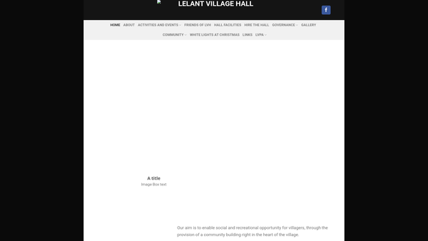 Screenshot of the Lelant Village Hall website