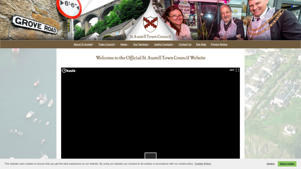 Screenshot of the Charity Of W J Adams website