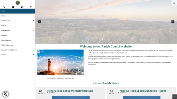 Screenshot of the The St Dennis Playing Fields website