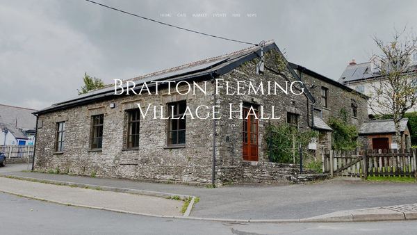 Screenshot of the Bratton Fleming Village Hall website