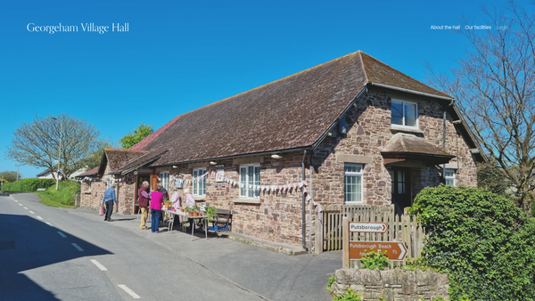 Screenshot of the Georgeham Village Hall website