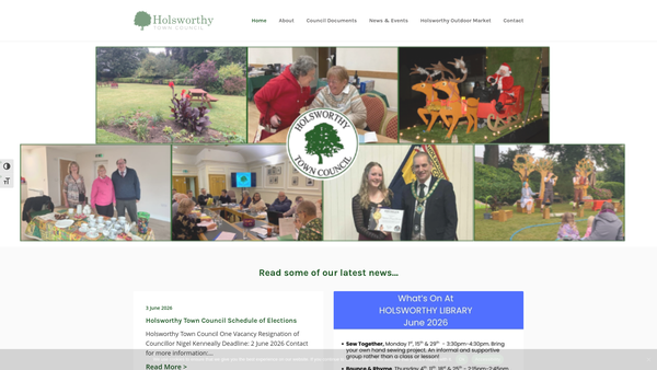 Screenshot of the Stanhope Park website