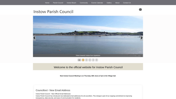 Screenshot of the Instow Recreation Ground website