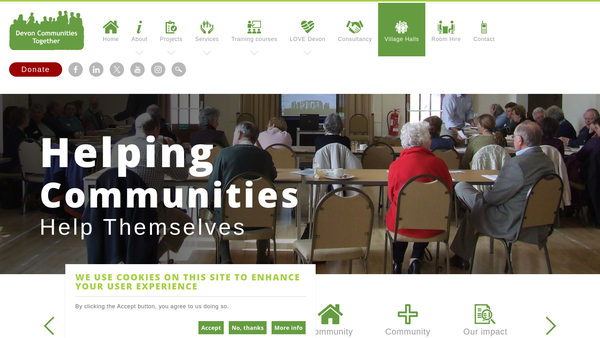 Screenshot of the Shaugh Recreation Hall And Parish Room website