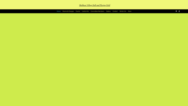 Screenshot of the Shebbear Village Hall And Playing Fields website