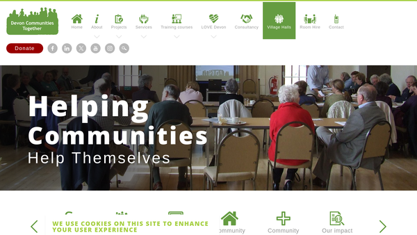Screenshot of the Upton Pyne Village Hall website