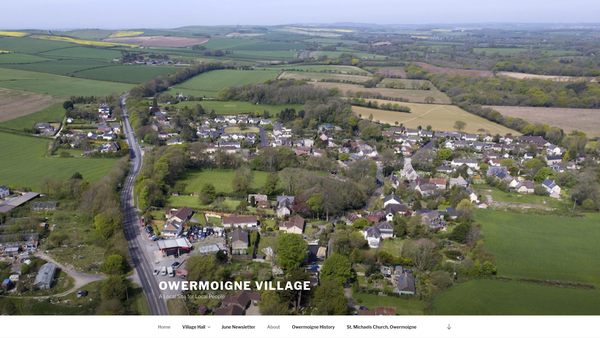 Screenshot of the Owermoigne Village Hall website