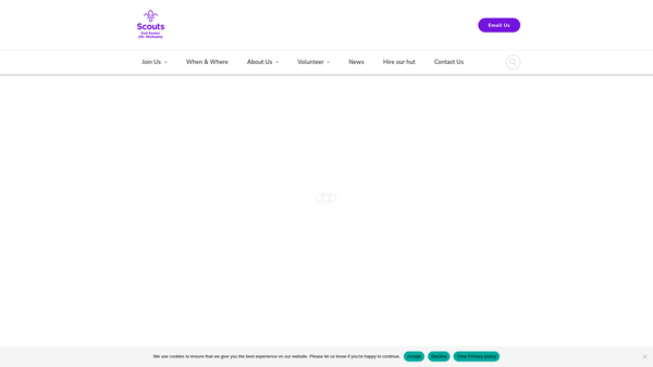 Screenshot of the 2nd Exeter (St Michael's) Scout Group website