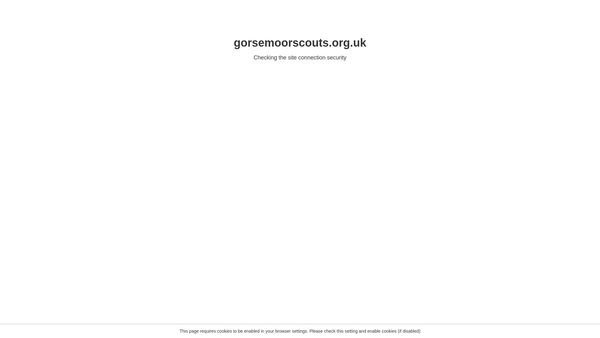 Screenshot of the Gorsemoor Scout Group website