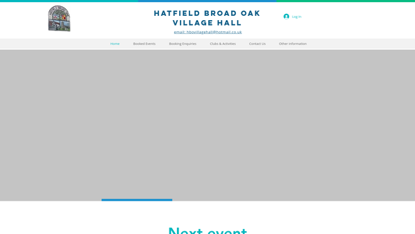 Screenshot of the Hatfield Broad Oak Village Hall website