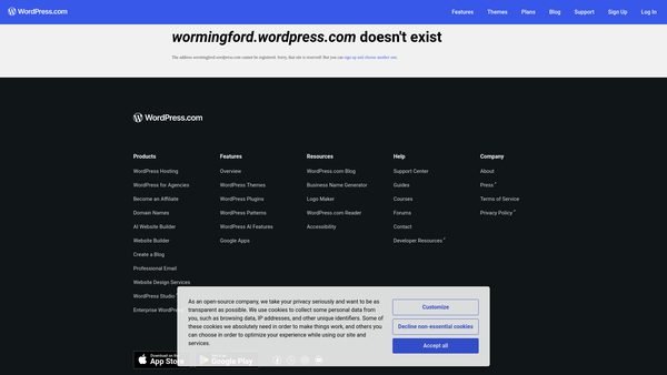 Screenshot of the Wormingford Recreation Trust website