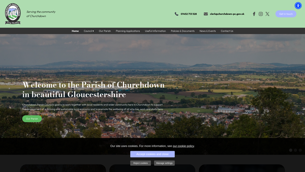 Screenshot of the Recreation Ground website