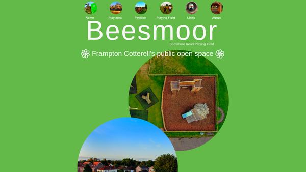 Screenshot of the Beesmoor Road Playing Field website