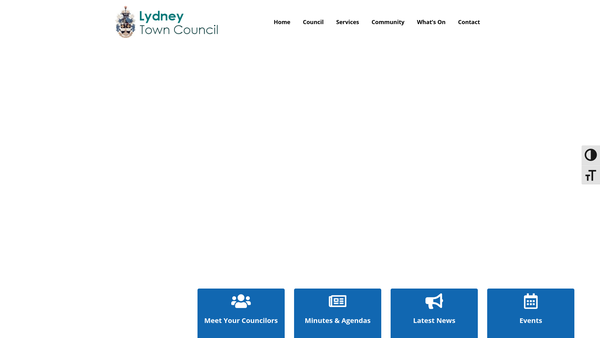 Screenshot of the Lydney Recreation Trust website