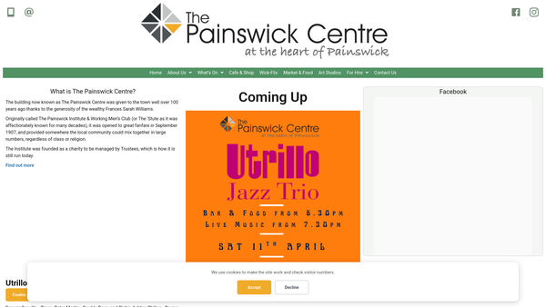 Screenshot of the The Painswick Centre website