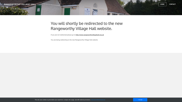 Screenshot of the King George V Memorial Hall website