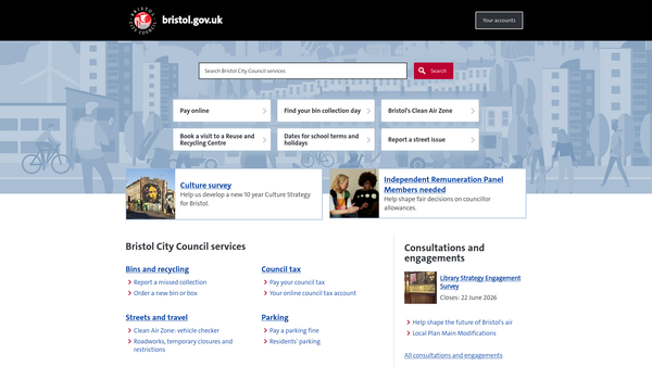 Screenshot of the Sparke Evans Park website