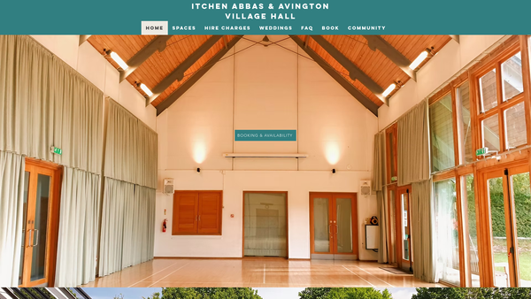 Screenshot of the Itchen Abbas And Avington Village Hall website