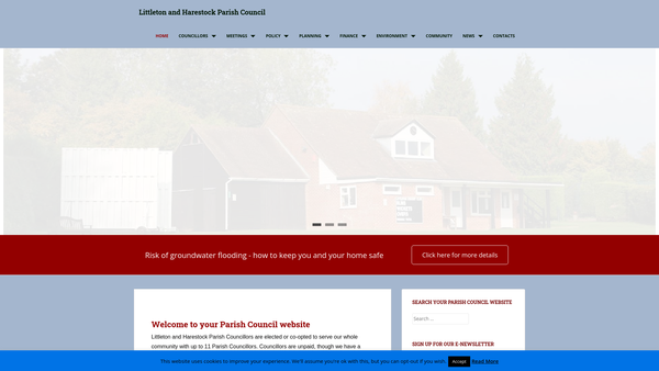 Screenshot of the Littleton Recreation Ground website