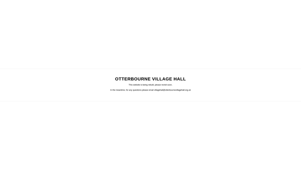 Screenshot of the Otterbourne Village Hall website