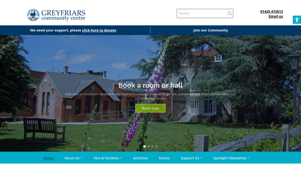 Screenshot of the Ringwood And District Community Association website