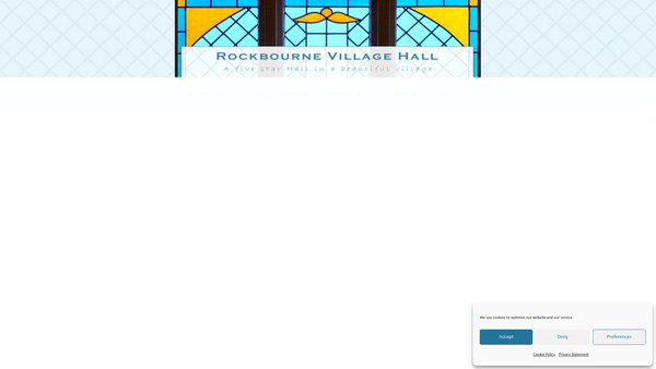 Screenshot of the Rockbourne Village Hall website