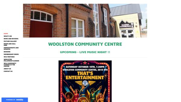 Screenshot of the Woolston And District Community Association website