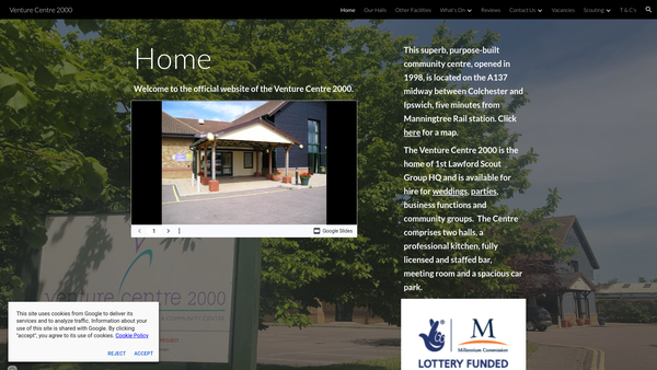 Screenshot of the 1st Lawford Scout Group website